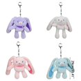 thumbnail image 3 of LLavero de peluche de conejo de orejas largas, llavero de dibujos animados, mochila para niña, colgante, adorno de cumpleaños, recuerdos, regalo, 3 of 4