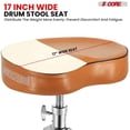 thumbnail image 3 of 5 CORE Drum Throne Padded Guitar Stool Adjustable Heavy Duty Saddle Music Chair Seat Universal for Adults & Kids with Anti Slip Rubber Feet - DS CH BR SDL HD, 3 of 6
