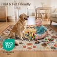 thumbnail image 4 of ODIKA 4'x6' Ultra-Soft Area Rug, Boho Hallway Retro Distressed Border Hallways Flower Vine Mirrored None Washable, Bare feet friendly, Silk-Touch for Bedroom Home office, 4 of 7