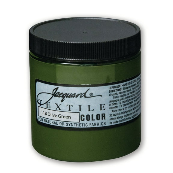 Jacquard Textile Color - Fabric Paint - (8 oz) - Olive Green