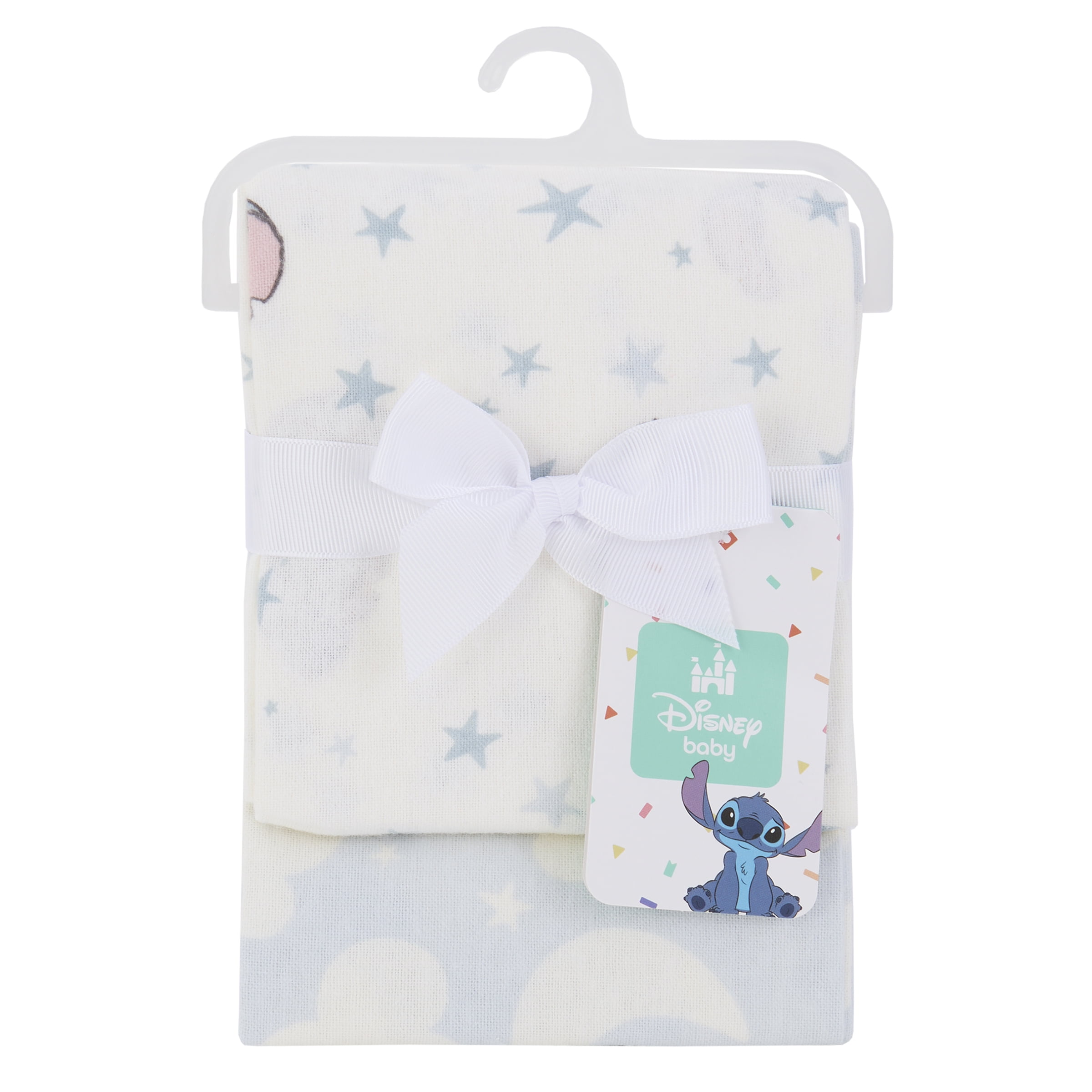 Stitch 2pk Cotton Flannel Receiving Blanket, Infant Boy, Blue