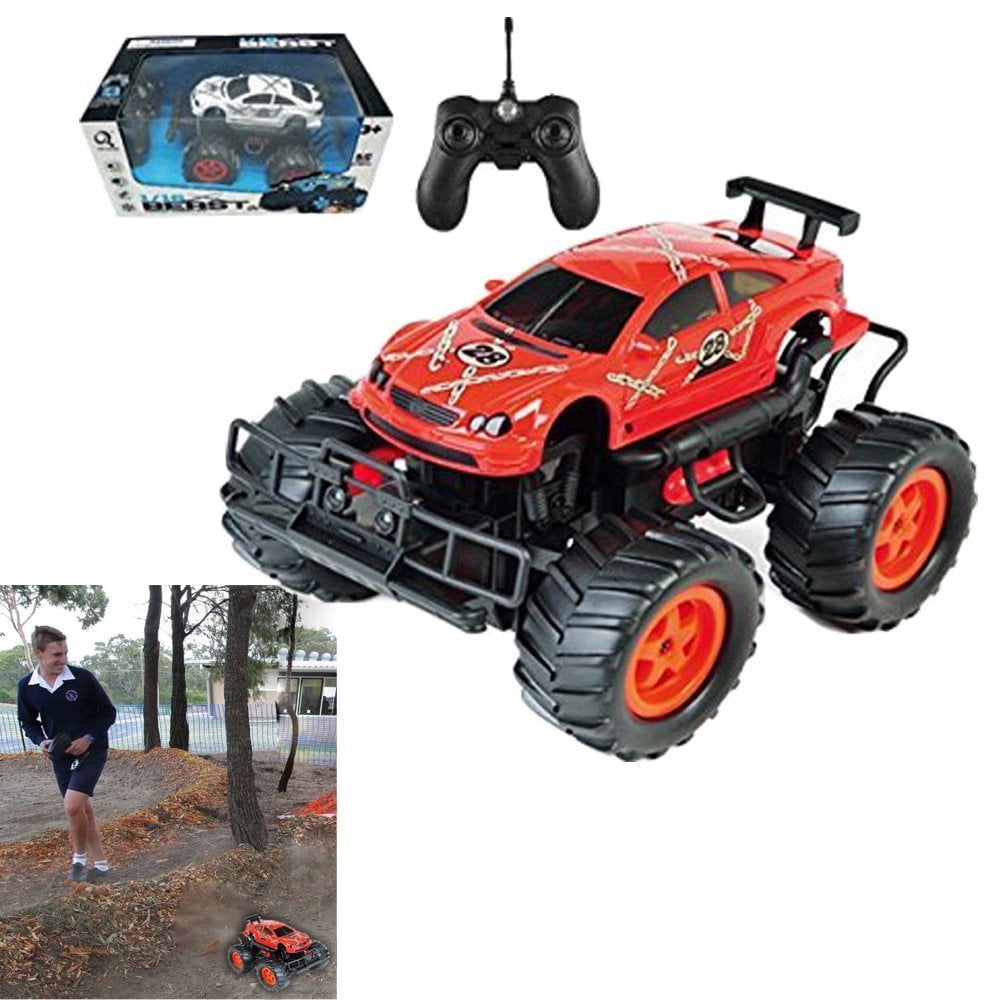 Remote Controlled Toy Truck, 4 Channels Battery Operated RC Car that