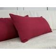 thumbnail image 4 of Aiking 2 Pieces of 12" x 24" Brushed 100% Polyester Decorative Lumbar Pillow Covers, Zipper Closure, Burgundy, 4 of 5