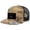 Camo/Black, variant on Camo Flat Bill Snapback Trucker Hat | Alpine White Camo & White Tactical Cap | 2x3 in Loop Surface to Attach Morale Patches