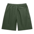 thumbnail image 3 of Ceisia Men's Solid Casual Cargo Shorts with Buckle Waistband Drawstring Multi-Pockets Comfortable Summer Outdoor Workwear Pants Green Gifts for Father L, 3 of 9