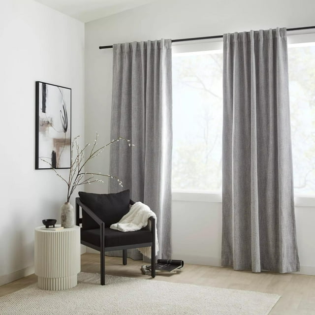 Bouclair Rideau Occultant Inka Beige Pâle 54x84 Po (137x213 cm)