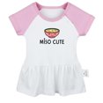 thumbnail image 1 of Miso Cute Novelty Dresses For Baby, Newborn Babies Skirts, Infant Princess Dress, 0-24M Kids Graphic Clothes (Pink Raglan Dresses, 6-12 Months), 1 of 5