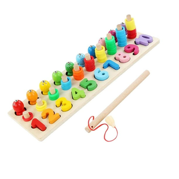 Matemático de Madera Juegos de Juguetes de Pesca Matemática