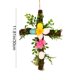 thumbnail image 3 of Corona de huevos de pájaros simulados Decoración de puerta de Pascua primaveral 30 cm Hoja de plástico verde Colgado de pared para fiesta interior interior Decoración del hogar, 3 of 6