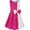 Deep Pink, variant on Girls Dress Color Block Contrast Bow Tie Everyday Party 4