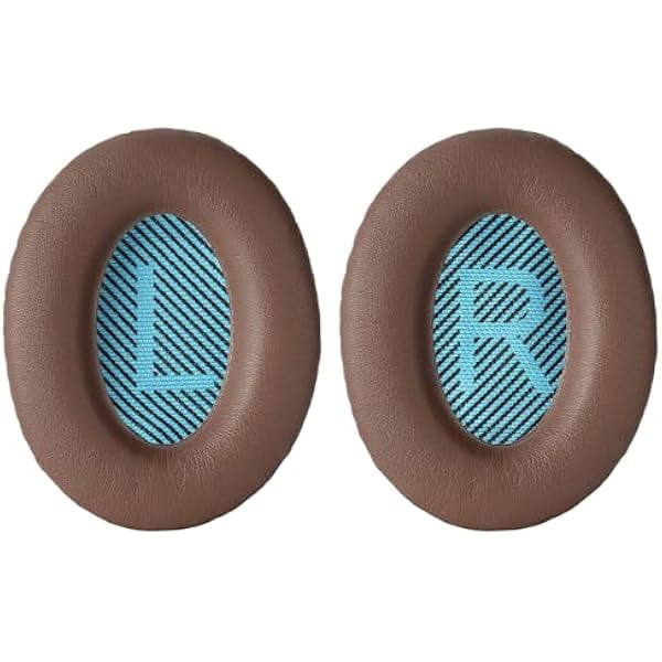 wonima44 Replacement Ear Pads Cushions for Bose QuietComfort QC 35 (ii) 25 15 2 Headphones, Upgraded Earpads for QC35 (ii) QC25 QC15 QC2 SoundTrue/SoundLink AE2/AE2i/AE2w Around-Ear Headphones (Brown)
