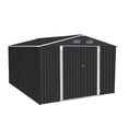 thumbnail image 2 of Kkonetoy 9.1'x10.5' Outdoor Storage Shed Waterproof Metal Tool House for Backyard Lawn, 2 of 7