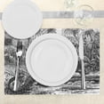 thumbnail image 3 of Ambesonne Sketchy Place Mats Set of 4, Old Crocodile in Forest, Standard Size, Charcoal Grey, 3 of 6