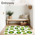 thumbnail image 3 of ODIKA 2'x3' Machine Washable Non-Slip Area Rug, Vibrant Pop Art Food Motif with Animated Kiwi High Traffic Rug, Green, 728766, 3 of 7