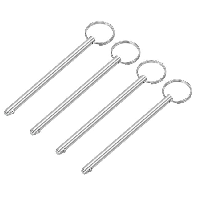 Unique Bargains Acier Inoxydable Quick Release Bimini Top Pin 4.7'Lx0.24'Diax4.25' Utilisable Long, 4 Pack