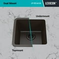 thumbnail image 4 of 15" x 15" Quartz Kitchen Sink, Single Bowl Sink, Drop-in Sink, Undermount Sink, Granite Kitchen Sink, Galaxy Mocha Kitchen Sink, Lexicon Platinum LP-1515-M-SO, 4 of 7