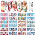 thumbnail image 1 of 12 Uds. De pegatinas navideñas para uñas, diseño de animales de dibujos animados, pingüino, pájaro, gato, perro, deslizadores de uñas, calcomanías de agua, LABN1945-1956 de decoración Tan Jianjun  unisex, 1 of 2