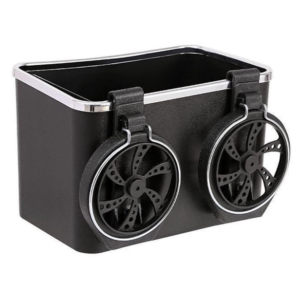 Caja de almacenamiento de pañuelos for coche con 2 portavasos plegables for vasos de agua y toallas de papel