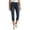 Black#03, variant on Women's Capri Jeans Skinny Straight Leg Trousers with Pockets Stretch High Waisted Front Button Raw Hem Denim Pants Black#03 &F2S