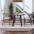 thumbnail image 3 of Round Rug 6Ft Washable Non-Slip, Grey Stripes Abstract Circle Area Rugs for Living Room Bedroom, Geometric Spring Flowers Country Indoor Floor Mats Carpet Runner for Home Decor Aesthetic, 3 of 8