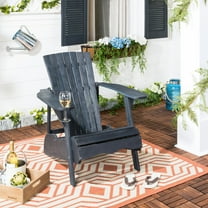 Safavieh Vista Outdoor Adirondack Chair w/ Wine Glass Holder - Grey