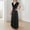 Black, variant on Women's Summer V Neck Sequined Chiffon Panel Evening Gown Long Dress Elegant Evening Dress Fashion Party Bridesmaid Dresses Maxi Dress with Sleeves Tie Waist Midi Dresses for Women Woman Dresses Short