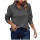 thumbnail image 1 of Ploknplq Hoodies for Women,Sweatshirt for Women,Trendy Queen Hoodie,Loose Bone Pattern StUp Collar Zipper Long Sleeved Patchwork Sweatshirt,Graphic Hoodies,Long Sleeve Shirts for Women Dark Gray L, 1 of 5