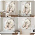 thumbnail image 6 of Easter Sheer Curtains 54 Inches Long, Spring Watercolor Oil Painting Country Bunny Light Filering Curtains, Breathable Simi Curtain Privacy Drapes for Kitchen Bathroom Small Window Treatment, 6 of 9