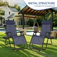 thumbnail image 4 of Simenmax Zero Gravity Chairs, Set of 2 Portable Recliner Beach Camping Patio Outdoor Folding Lounge Chair,Blue, 4 of 8