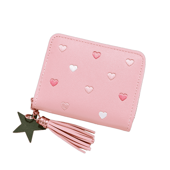 GASTROPOD Small Wallets Woman Short And Cute Card Holder Wallet for Women Korean Version Small Wallet for Women Wallet for Girls Light Pink