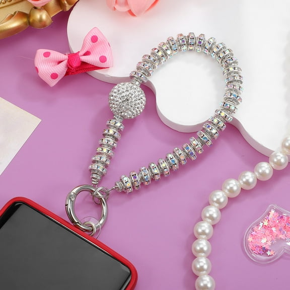 BESTOYARD Beaded Phone Charm Wrist Strap Versatile Rhinestone Cell Phone Chain For Cameras More Lightweight Any Occasion