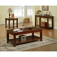 thumbnail image 2 of Bowery Hill Transitional Wood 3-Piece Coffee Table Set in Dark Cherry, 2 of 8