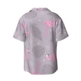 thumbnail image 7 of Picia Pink Flamingo Men's Linen Shirts Short Sleeve Cuban Beach Shirts Casual Shirts Button Down Shirt for Men Beach Summer Wedding Shirt-3X-Large, 7 of 7