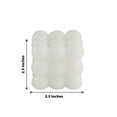 thumbnail image 3 of Efavormart 2 Pack | White 2" Bubble Cube Paraffin Wax Candles, Unscented Square Pillar Candle, Party Favor Gift, 3 of 11