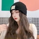 thumbnail image 5 of Guardurnaity Peluca de sombrero para mujer, extensión de cabello falso decorativo rizado, gorro de otoño e invierno, tocado de fibra de alta temperatura, Cuidado del cabello Negro Guardurnaity CE014905-01, 5 of 6