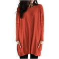 thumbnail image 1 of GigrtiJin Haut d'Automne 2024 pour Femmes Manches Longues Col Rond Grande Taille Chemises Légères Mode Tunique avec Poches, 1 of 6