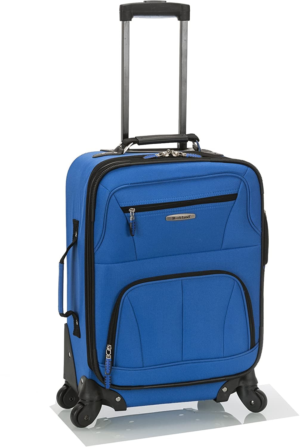 Rockland Pasadena Softside Spinner Wheel Luggage, Blue, CarryOn 20