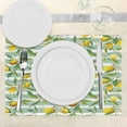 thumbnail image 3 of Ambesonne Art Place Mats Set of 4, Blooming Lemon Tree, Standard Size, Fern Green Seafoam, 3 of 6
