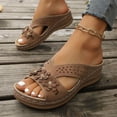 thumbnail image 6 of ShiShine Women Wedge Heel Sandals Slippers Casual Spring Summer Solid Color for Outdoor Indoor Use, 6 of 7