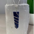 thumbnail image 3 of Gemstone Flat Silver Wrapped Pendant- Assorted Stones, 3 of 15