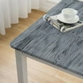 thumbnail image 3 of BANET Square Fitted Tablecloth with Elastic Edge Square Table Cover - Carbon Gray Wood printed pattern- Waterproof Table Cloth Stain-Resistant Wipeable for Square Table, 3 of 7