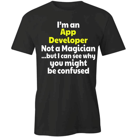 App Developer T-Shirt | Cool Nerdy Geek Black Tee Gift