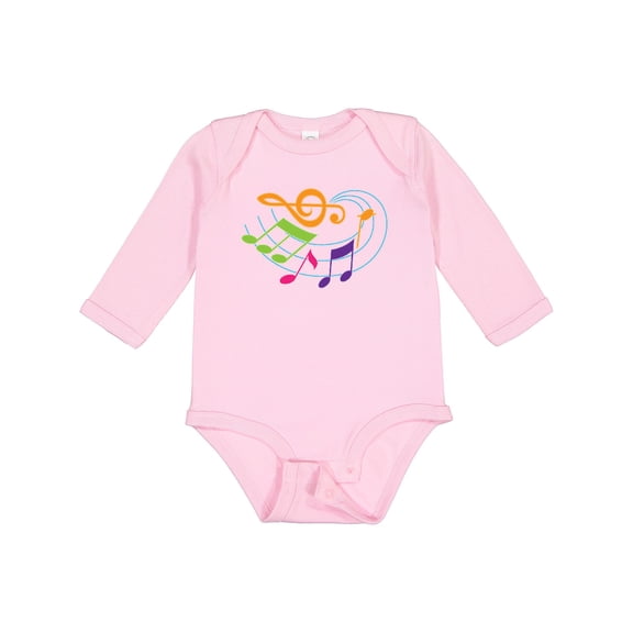 Inktastic Music Notes Musical Boys or Girls Long Sleeve Baby Bodysuit