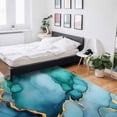 thumbnail image 6 of Area Rugs Indoor Non-Slip Rectangle Rug 5x7 Ft Turquoise Marble Gold Foil Modern Abstract Rug Rubber Backing Floor Mats Non Shedding Home Decor Carpet for Entryway Living Room, 6 of 8