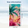 thumbnail image 3 of 1pc Hibiscus and Palm Trees Beach Towel-30*60inch, Stain and Sand Resistant, Quick Drying, Windproof&amp;Sun Protective-Modern Style-Suitable for Travel, Picnic, Outdoor Vacation, 3 of 7