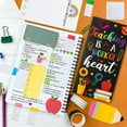 thumbnail image 4 of ‎TACYKIBD 2 Pcak Teaching is A Work of Heart Sticky Notes Set - Blackboard Pencil Apple Self-Stick Note Pads Teacher Appreciation Gift Writing Memo Pads Page Marker Back to Office Supplies (Black)‎, 4 of 12
