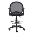 thumbnail image 4 of Kingfisher Lane Mesh Fabric Drafting Chair with Loop Arms in Black, 4 of 6