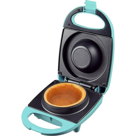 OVENTE Electric Waffle Bowl Maker for Breakfast with Non-Stick Coating Plates, Turquoise WMB2405BL