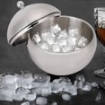 thumbnail image 3 of Cubo de hielo de acero inoxidable, cubo de hielo con aislamiento de doble pared, contenedor for vino y champán con tapa, cubo de hielo plateado for cerveza, 3 of 7