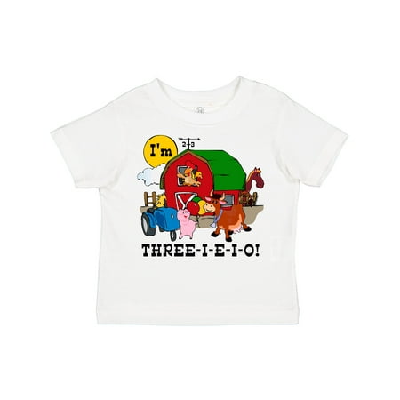 

Inktastic THREE-I-E-I-O Gift Toddler Boy or Toddler Girl T-Shirt